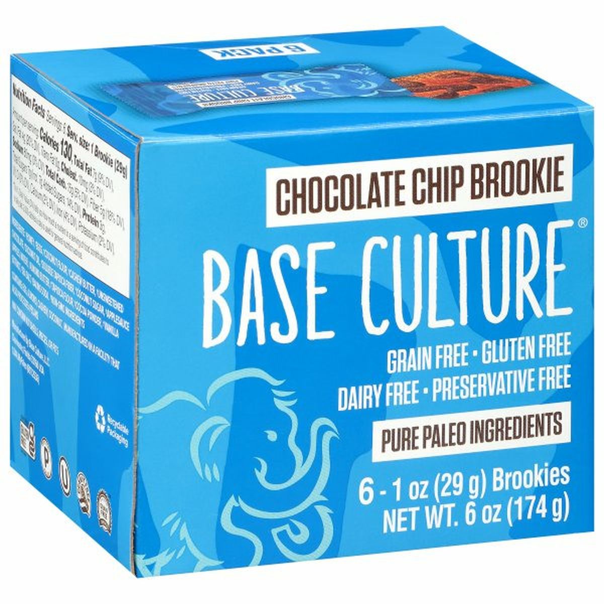 Calories in Base Culture Brookies, Chocolate Chip