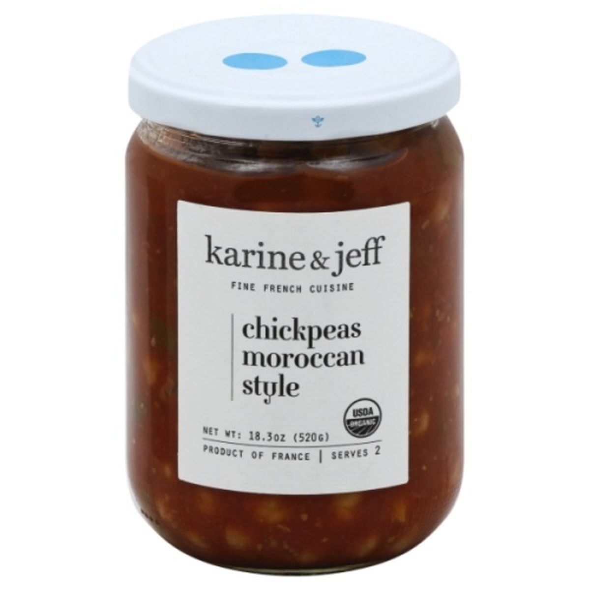 Calories in Karine & Jeff Chickpeas, Moroccan Style