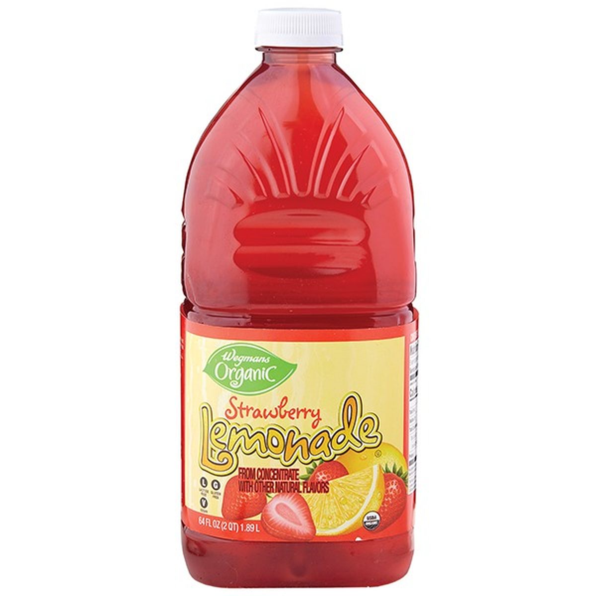 Calories in Wegmans Organic Lemonade, Strawberry