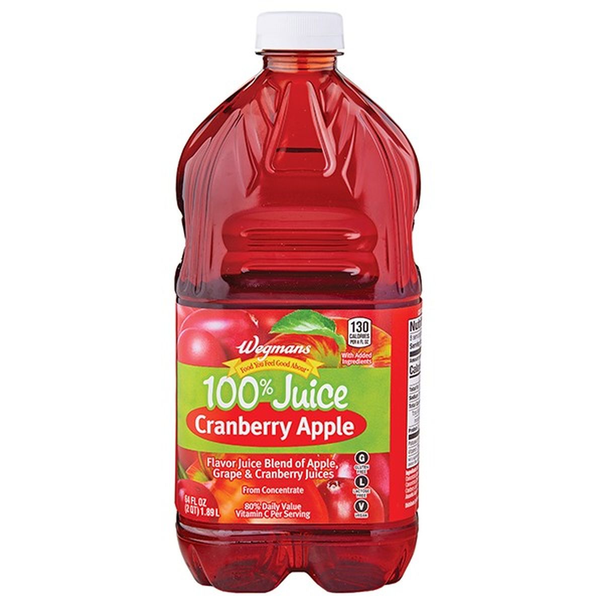 Calories in Wegmans Juice, 100% , Cranberry Apple