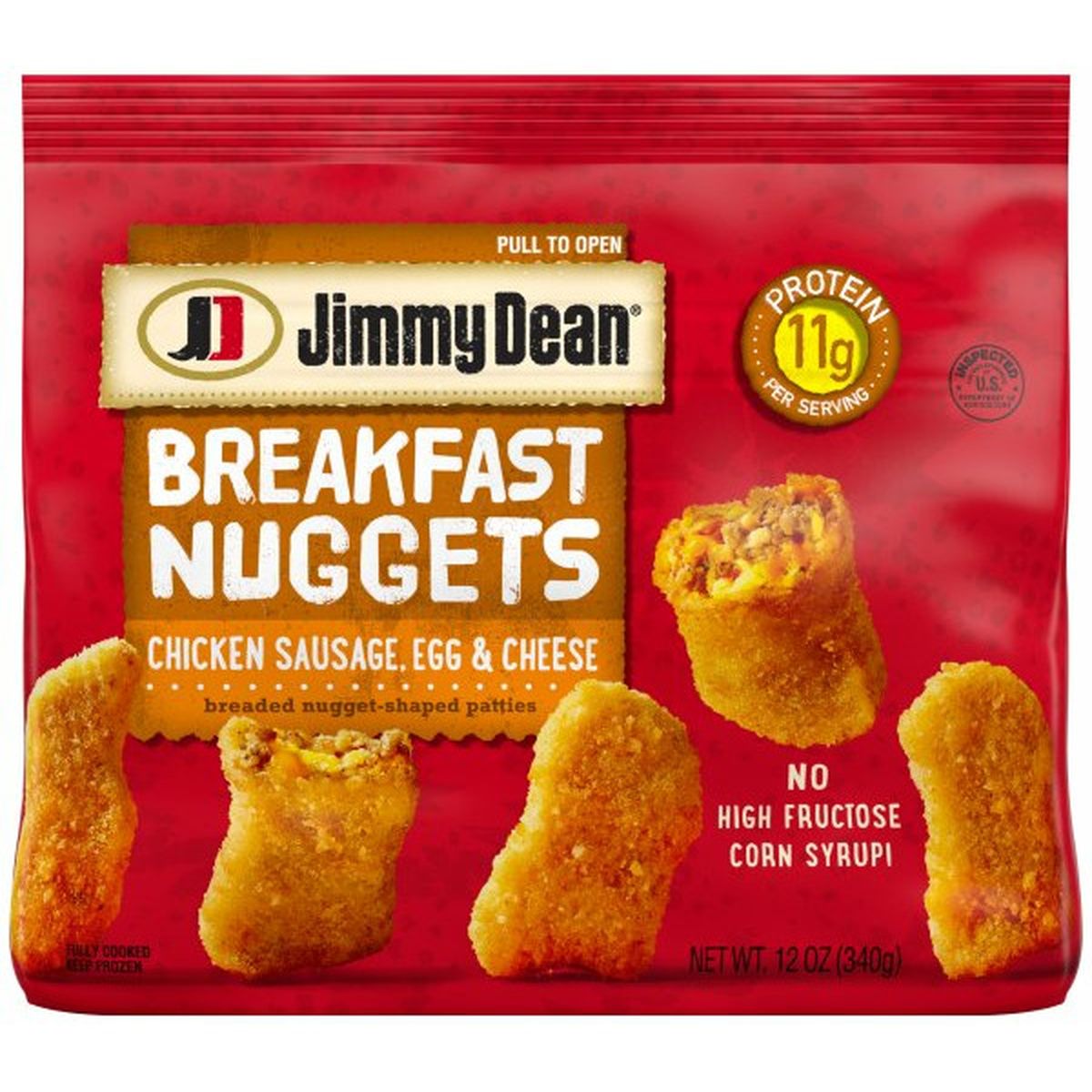 Calories in Jimmy Dean Breakfast Nuggets Chicken Sausage Egg and Cheese