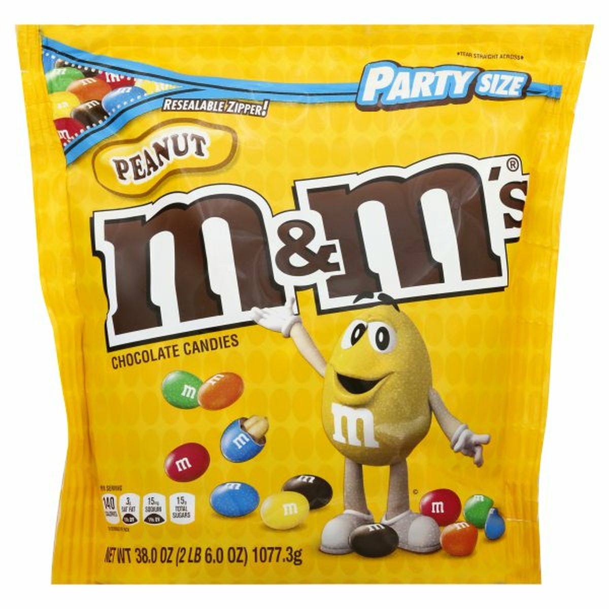 Calories in M&M's Chocolate Candies, Peanut, Party Size