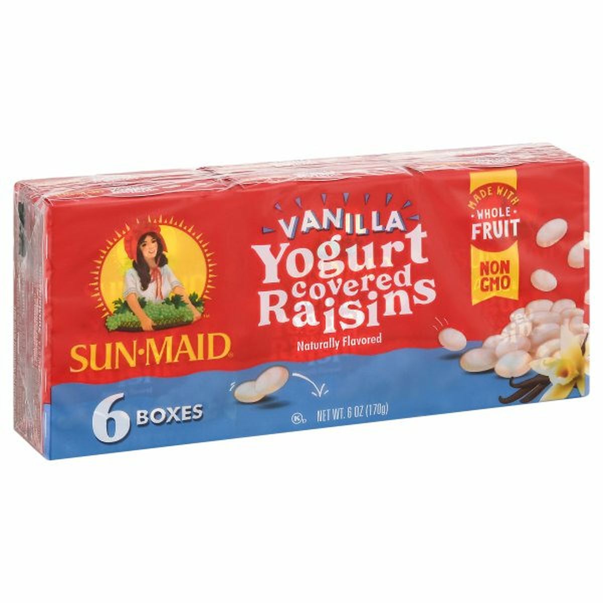 Calories in Sun-Maid Raisins, Yogurt Covered, Vanilla
