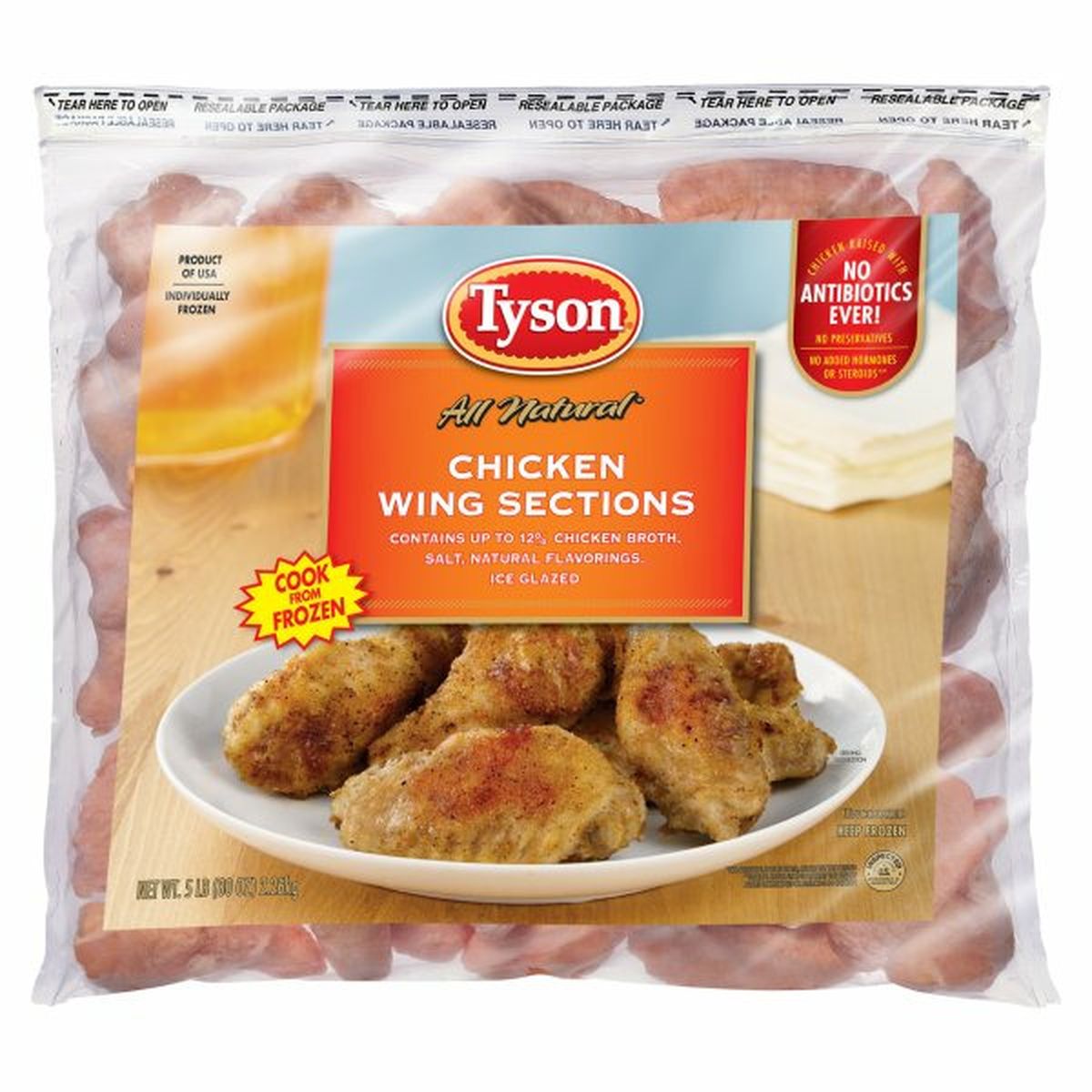 Calories in Tyson Chicken Wing Sections