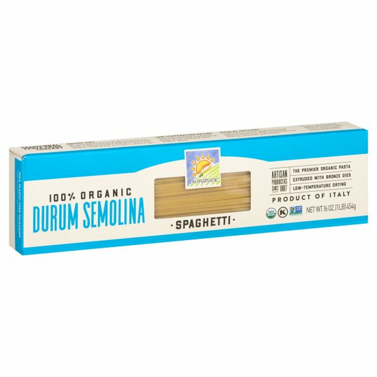 Calories in bionaturae Spaghetti, 100% Organic, Durum Semolina