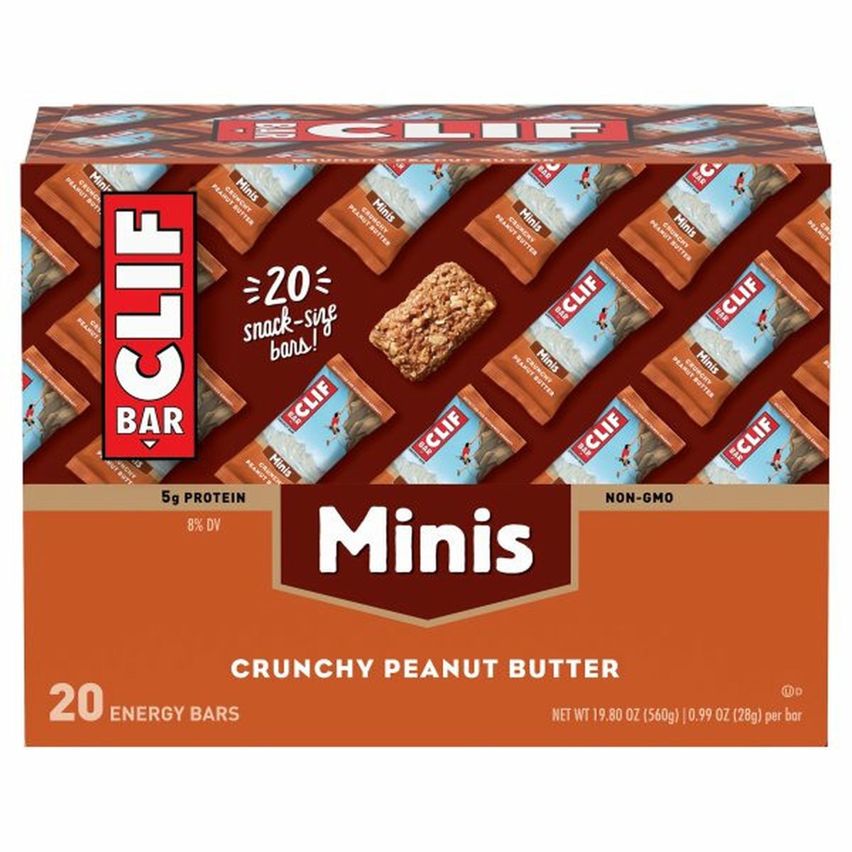 Calories in CLIF BAR Energy Bars, Crunchy Peanut Butter, Minis