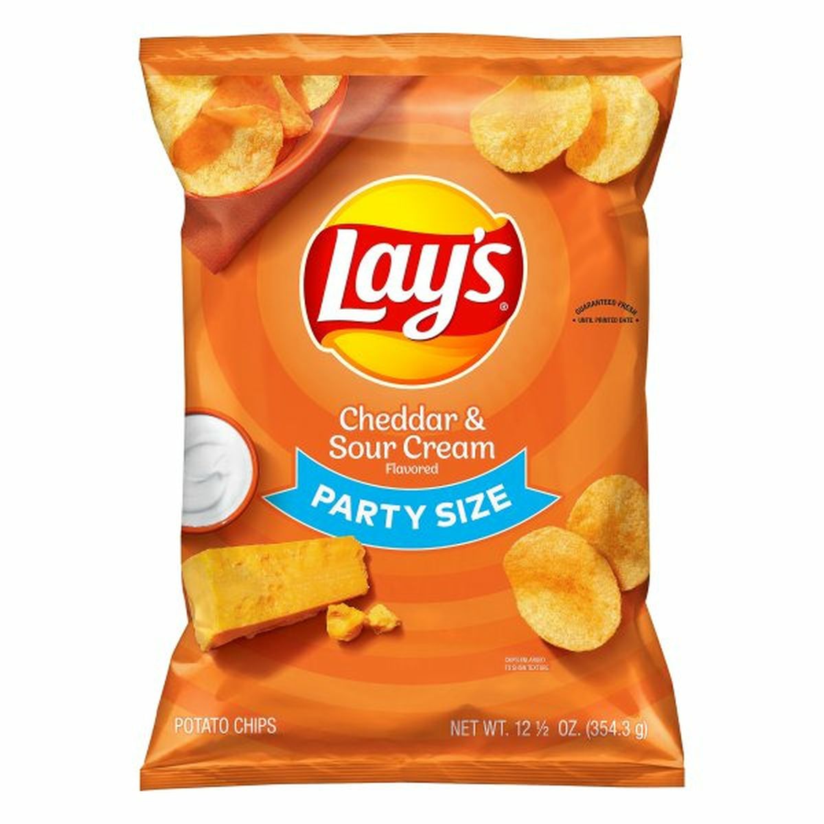 Calories in Lay's Potato Chips, Cheddar & Sour Cream, Party Size