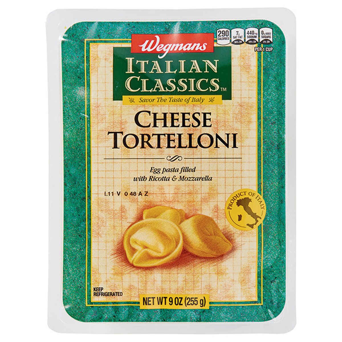Calories in Wegmans Italian Classics Cheese Tortelloni