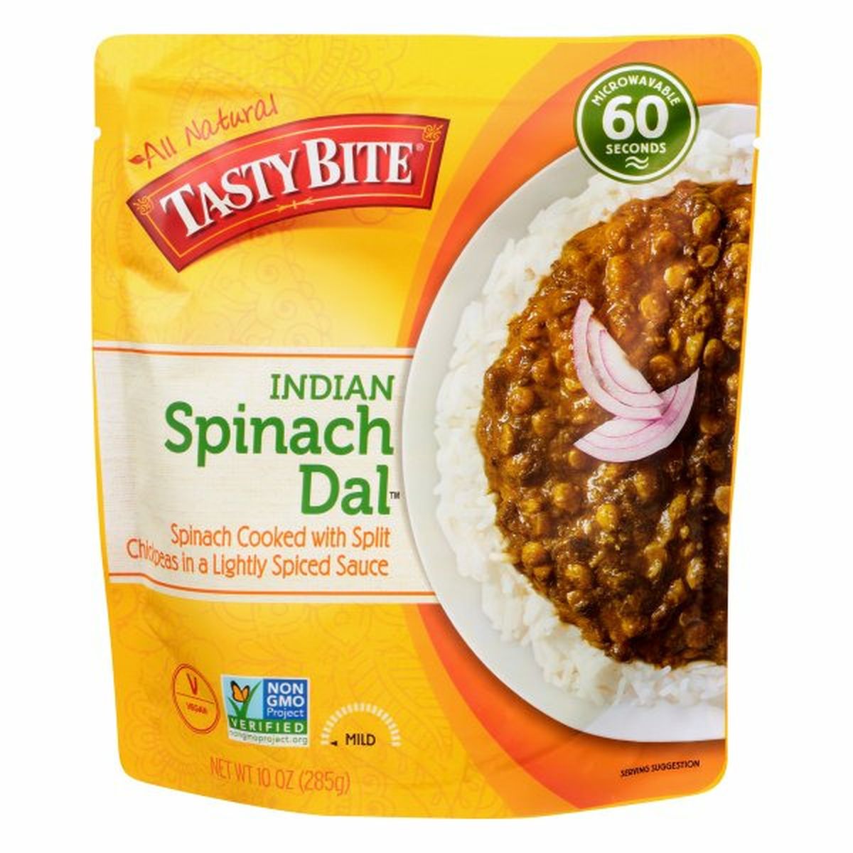 Calories in Tasty Bite Spinach Dal, Indian, Mild