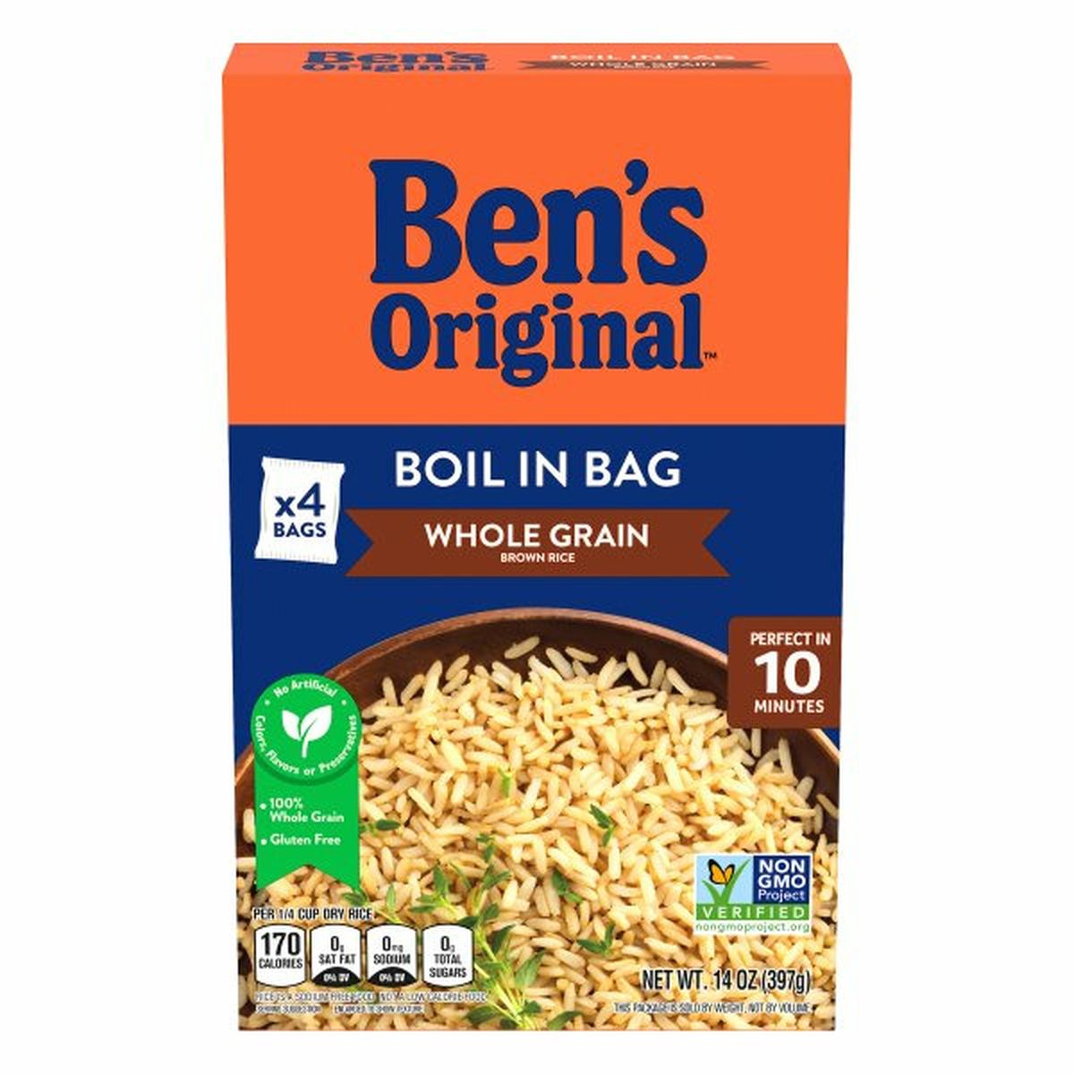 Calories in Ben's Original Brown Rice, Whole Grain, Boil in Bag