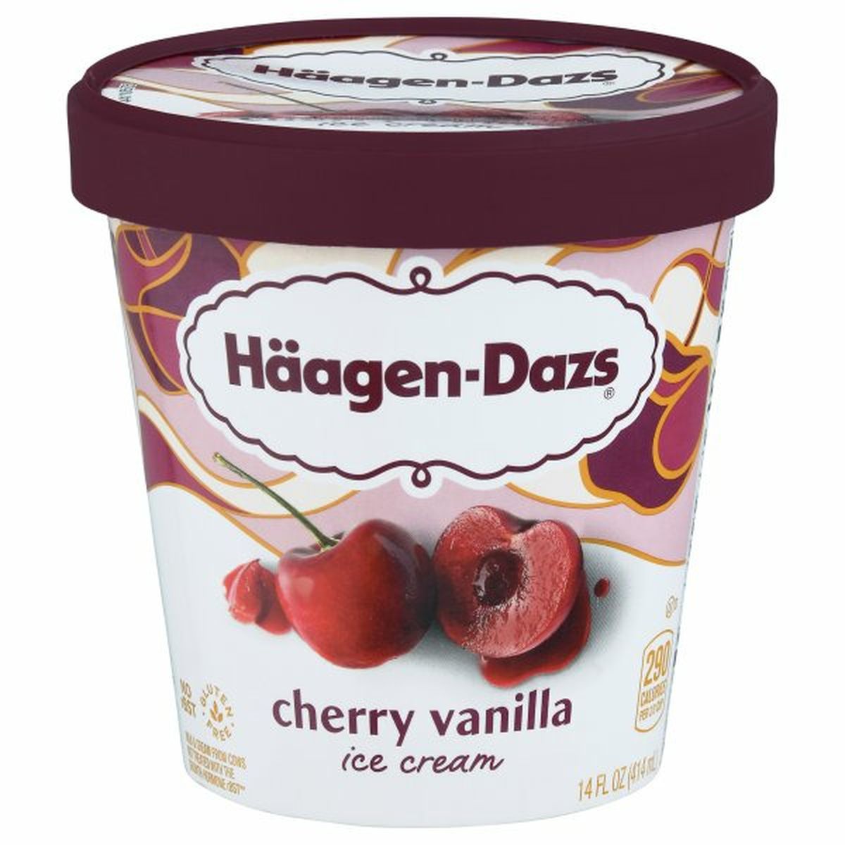 Calories in Haagen-Dazs Ice Cream, Cherry Vanilla