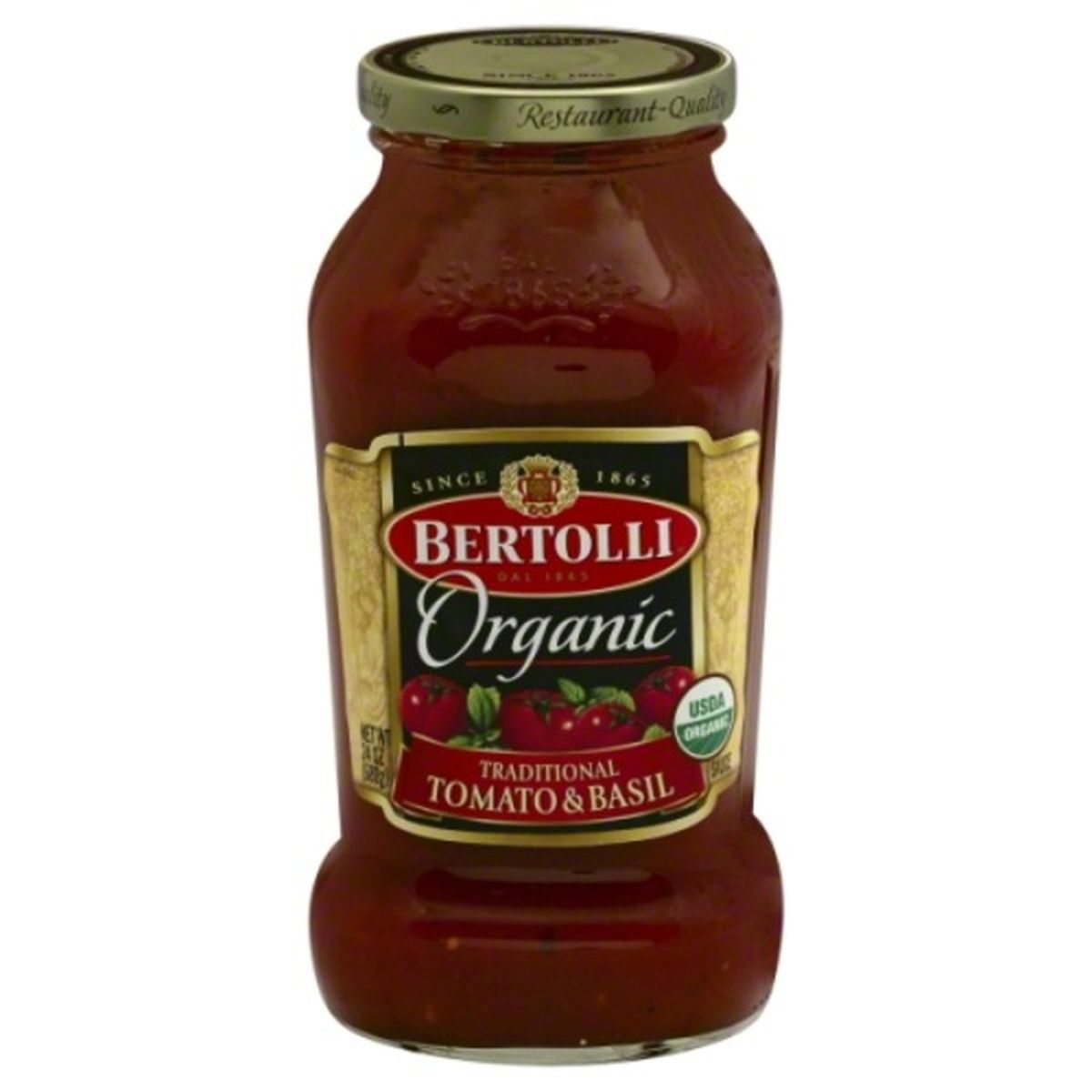 Calories in Bertolli Organic Sauce, Traditional Tomato & Basil
