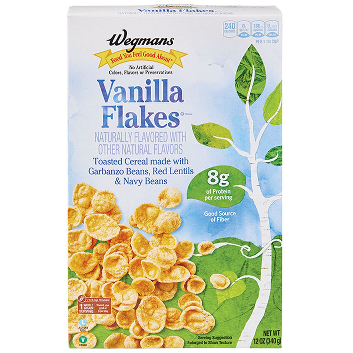 Calories in Wegmans Vanilla Flakes Cereal