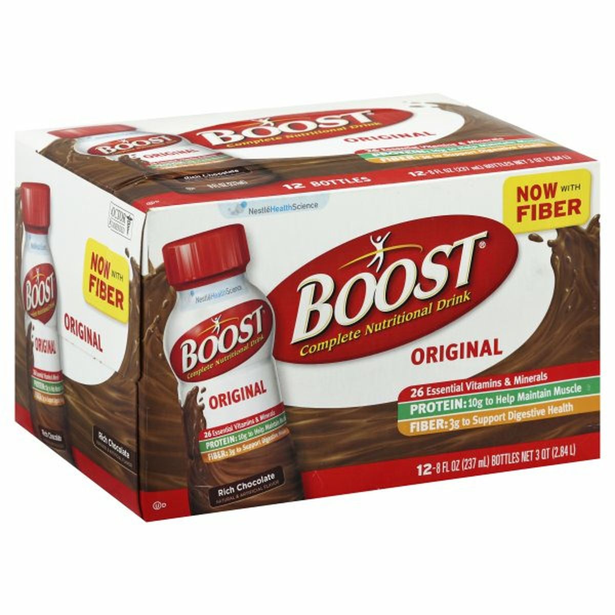 Calories in Boost Nutritional Drink, Complete, Original, Rich Chocolate
