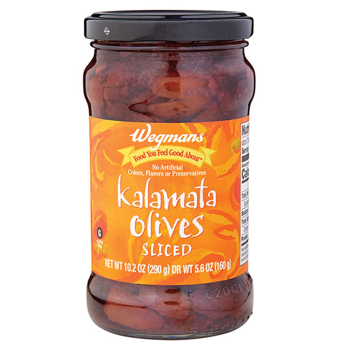 Calories in Wegmans Sliced Kalamata Olives