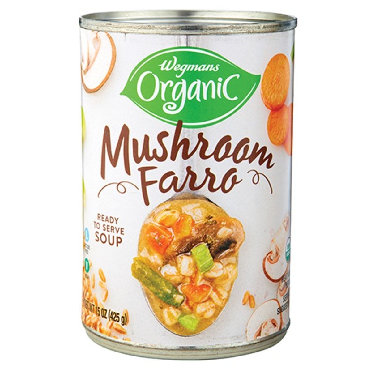 Calories in Wegmans Organic Mushroom Farro Soup