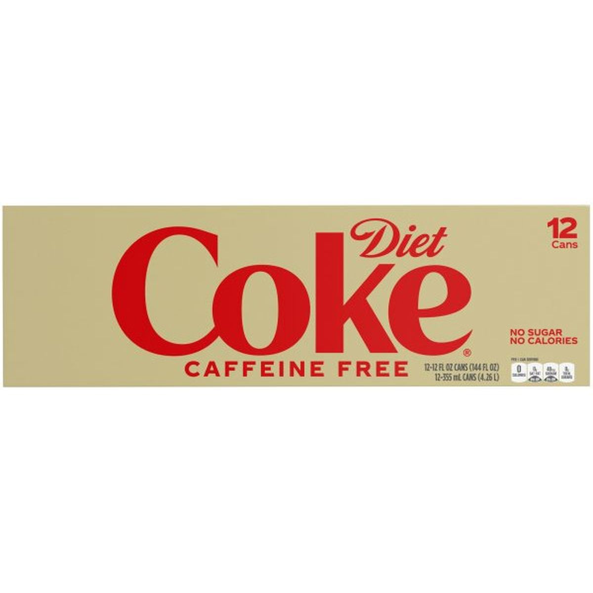 Calories in Coca-Cola caffeine-free diet Coke Diet Cola