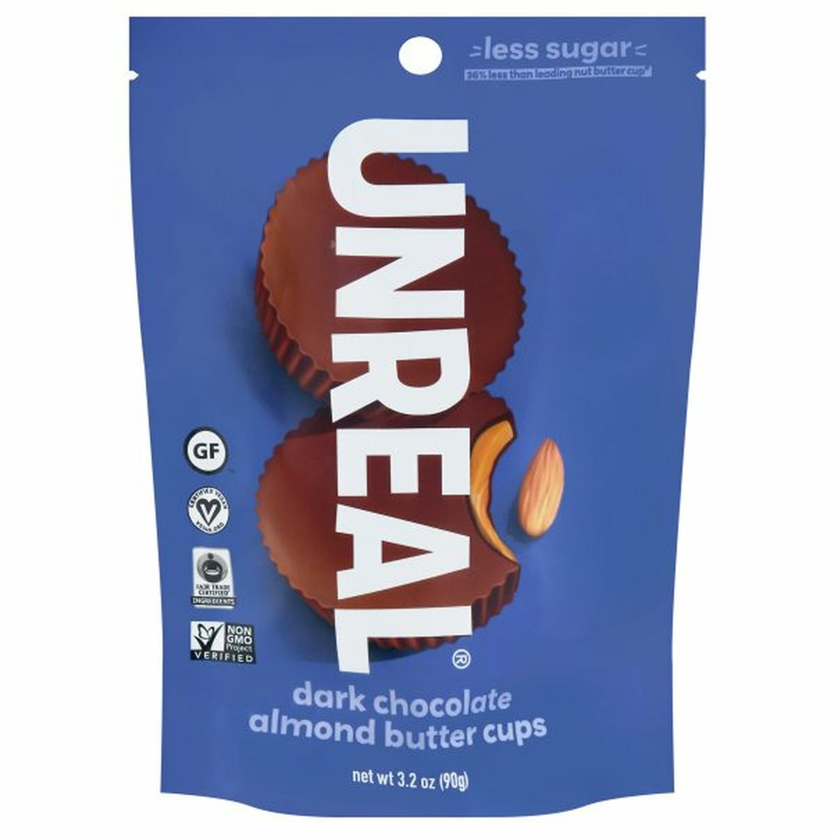 Calories in UNREAL Almond Butter Cups, Dark Chocolate