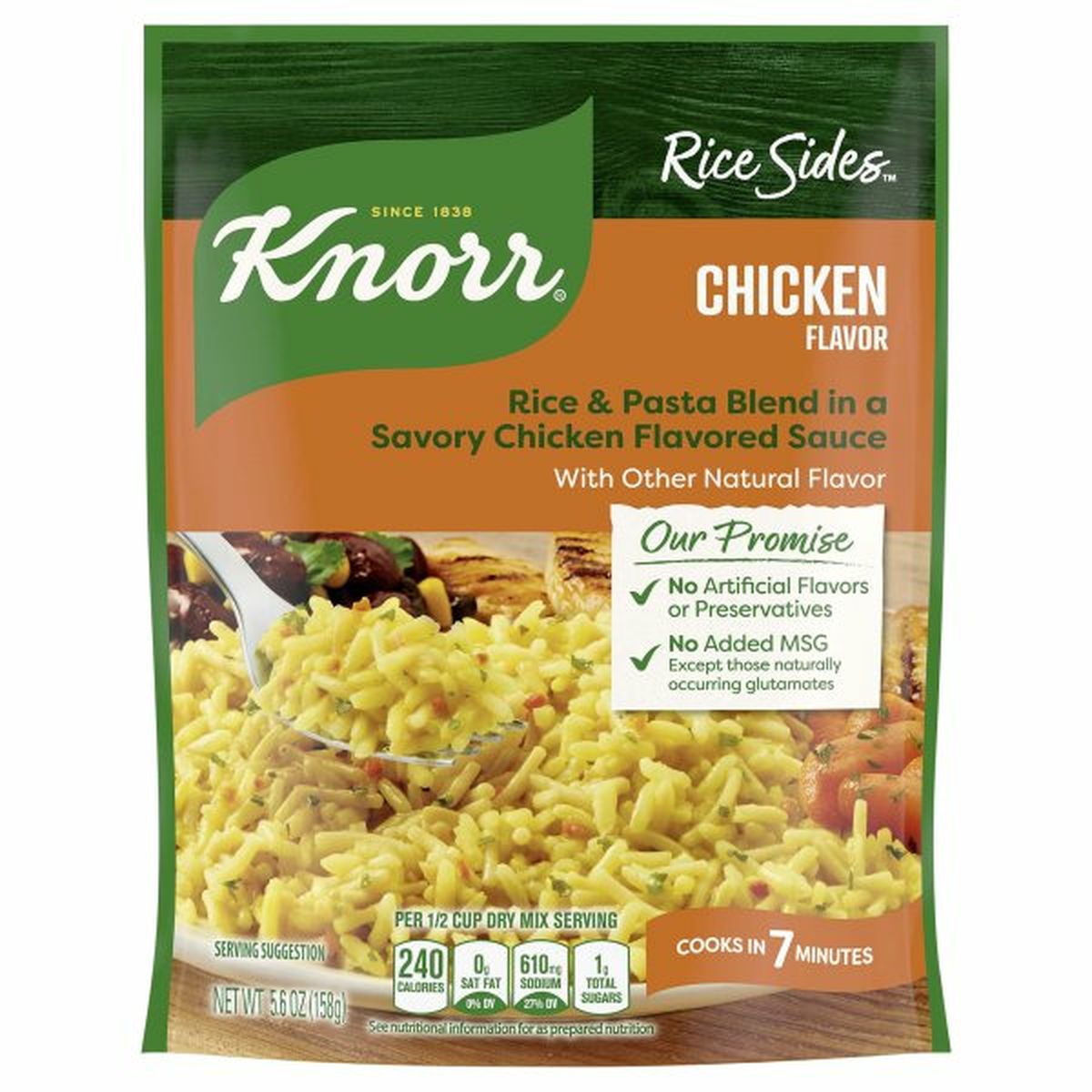 Calories in Knorr Rice Sides, Chicken Flavor