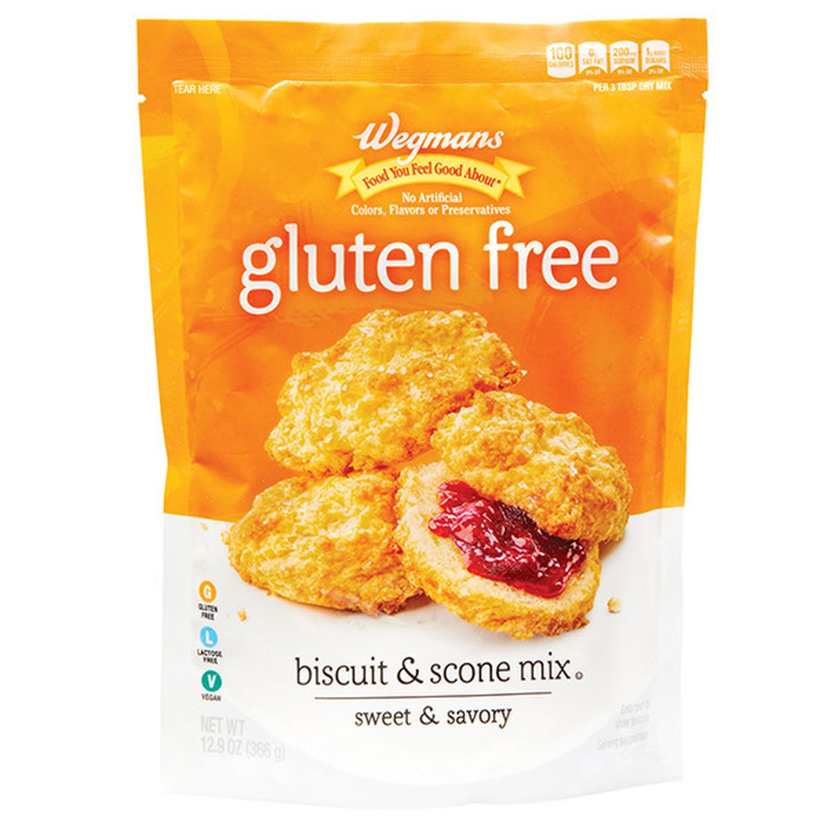 Calories in Wegmans Gluten Free Biscuit & Scone Mix