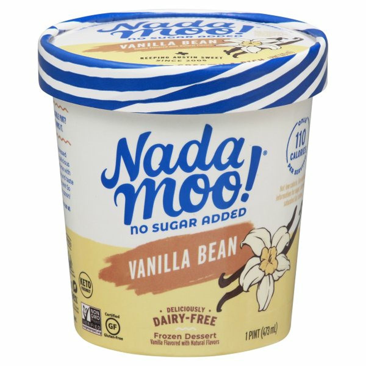 Calories in Nada Moo! Frozen Dessert, Vanilla Bean