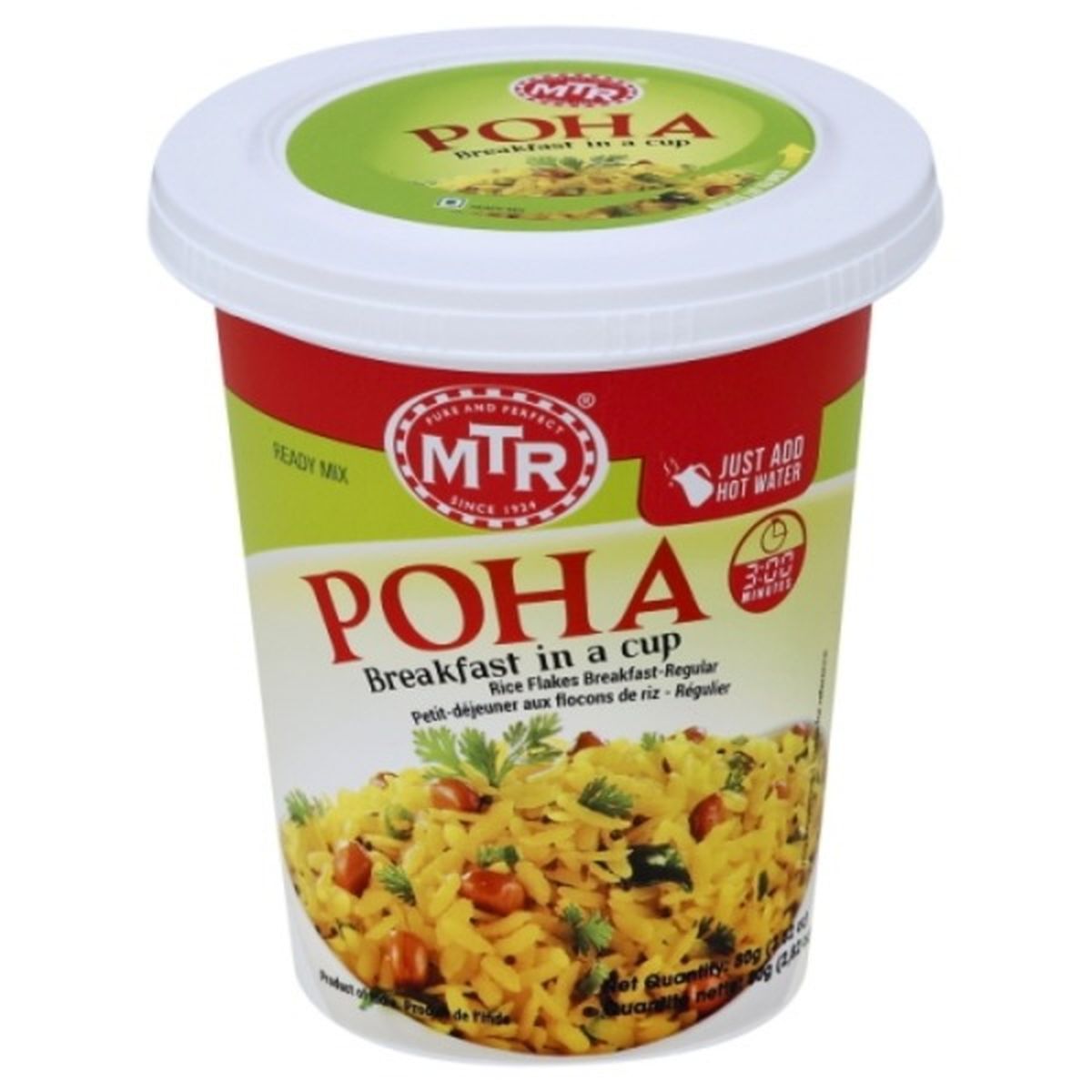 Calories in MTR Breakfast in a Cup, Poha