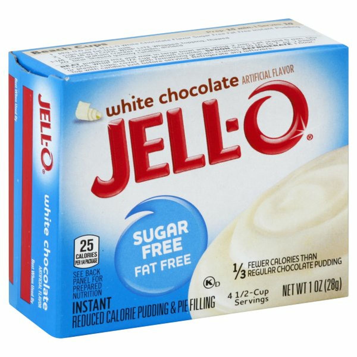 Calories in Jell-O White Chocolate Sugar-Free-Fat-Free Instant Pudding & Pie Filling