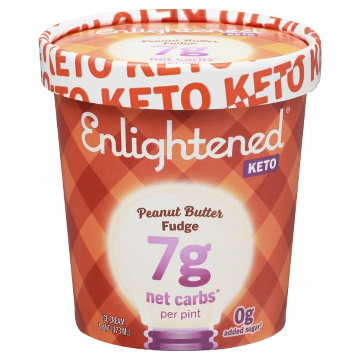Calories in Enlightened Keto Ice Cream, Keto, Peanut Butter Fudge