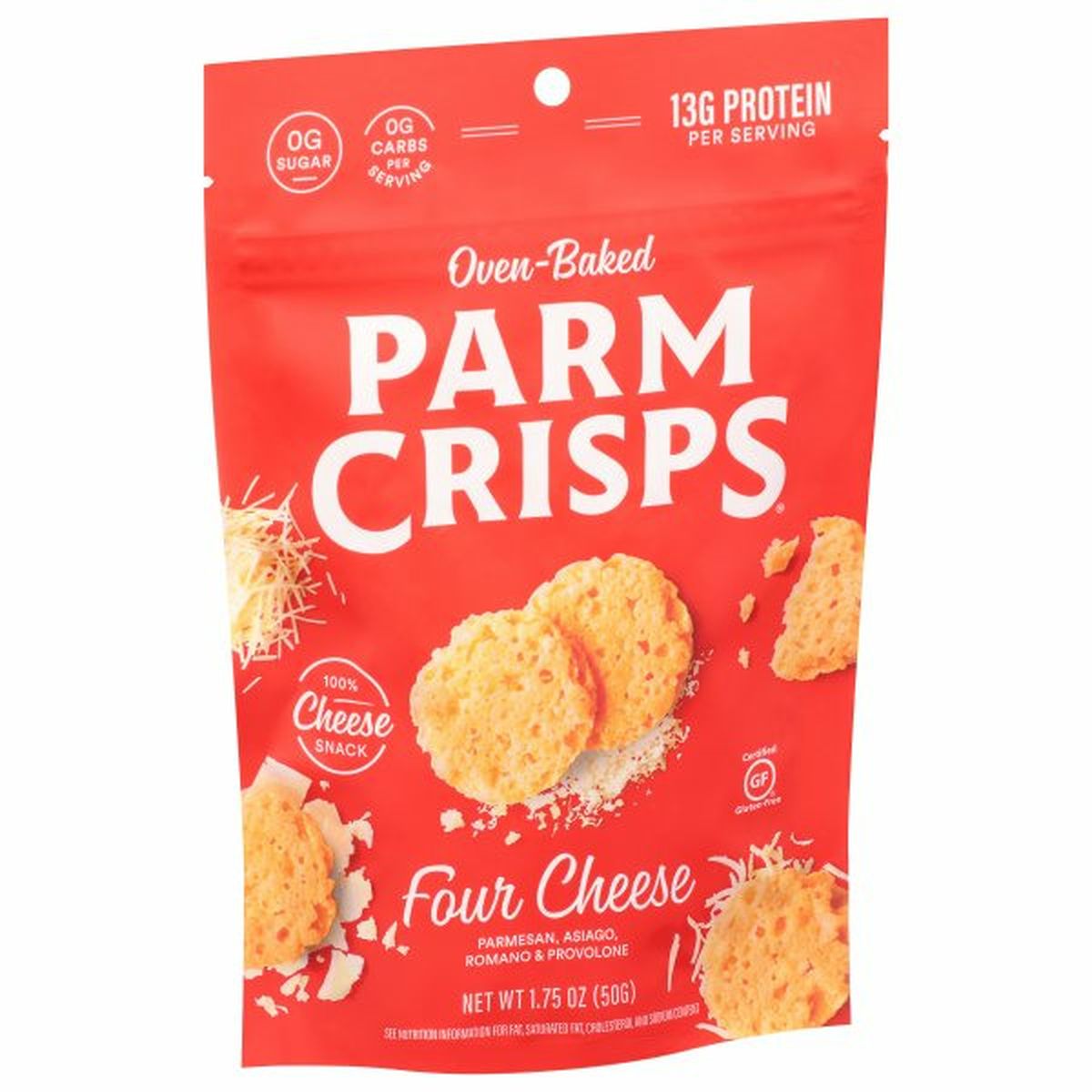 Calories in ParmCrisps Cheese Snack, Four Cheese, Oven-Baked