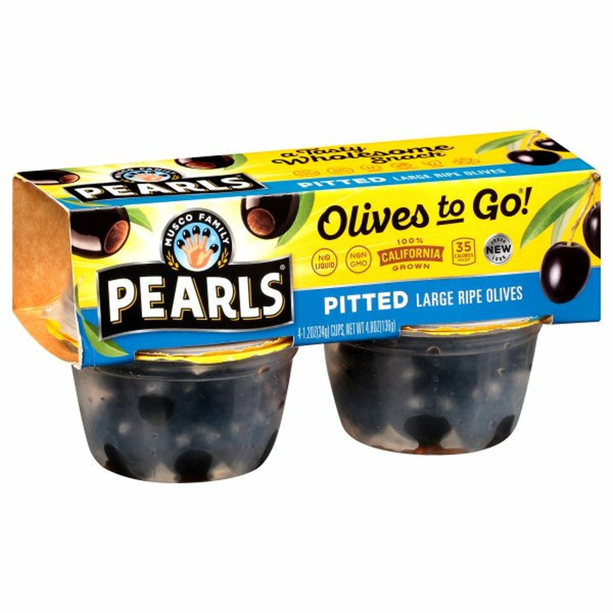 Calories in Pearls Olives, Ripe, Pitted, Large
