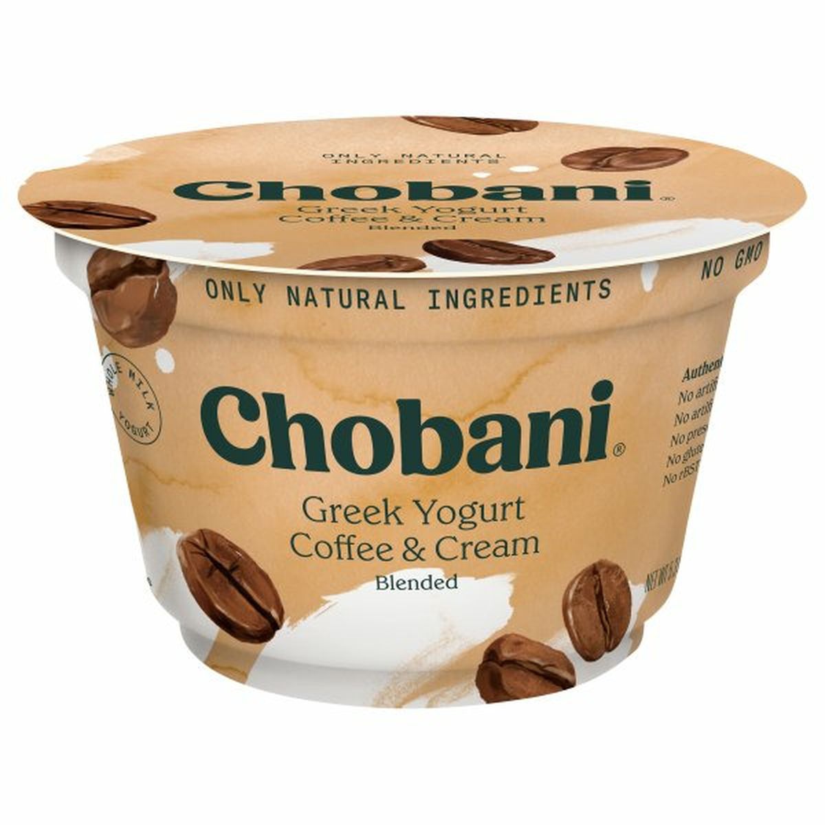 Calories in Chobani Yogurt, Greek, Coffee & Cream, Blended