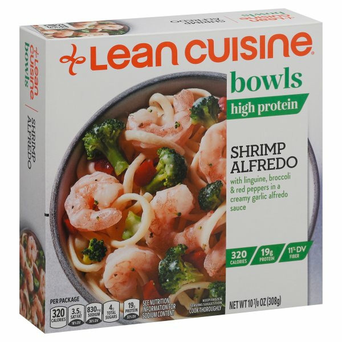 Calories in Lean Cuisine Bowls Shrimp Alfredo