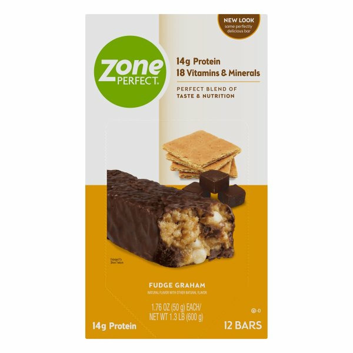 Calories in ZonePerfect Nutrition Bars, Fudge Graham