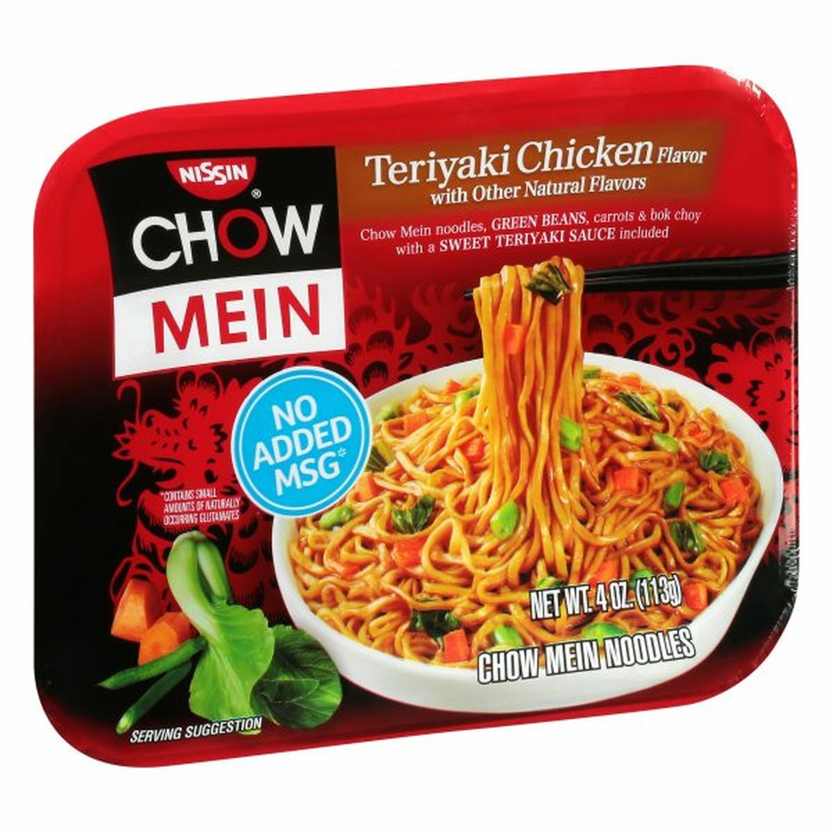 Calories in Nissin Chow Mein Noodles, Teriyaki Chicken Flavor