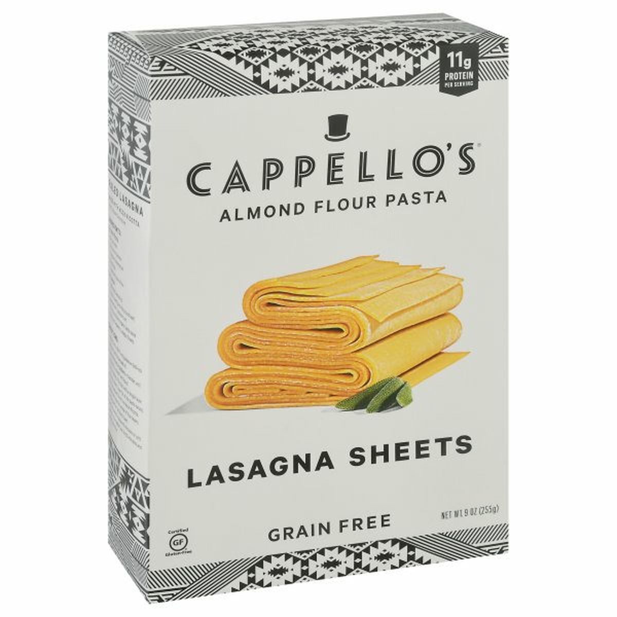 Calories in Cappello's Lasagna Sheets