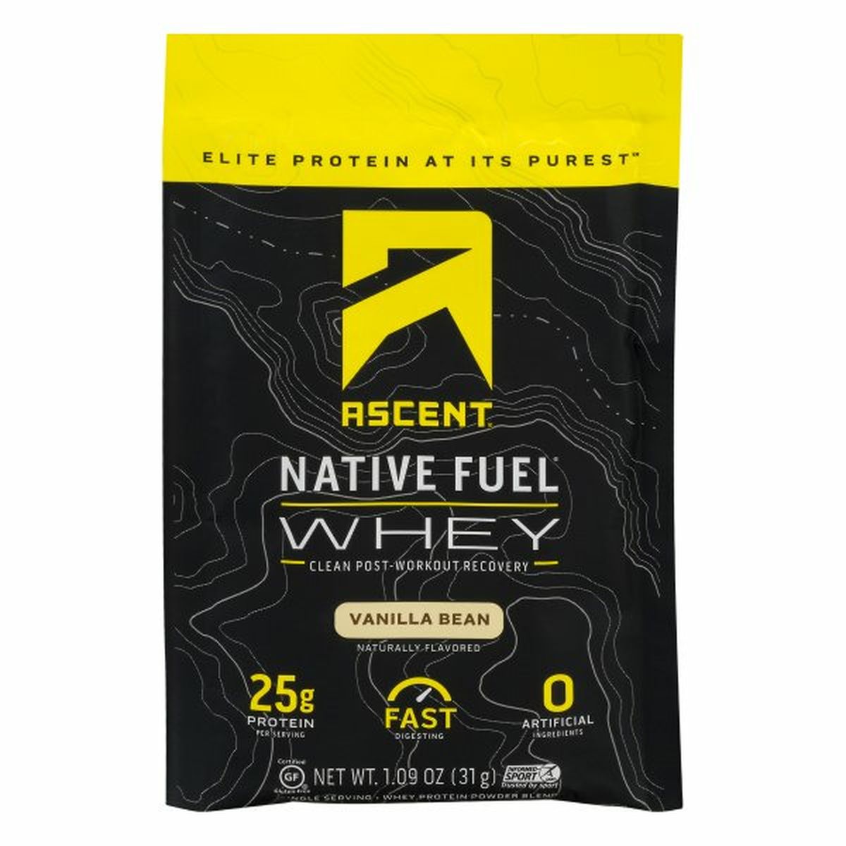 Calories in Ascent Whey, Vanilla Bean