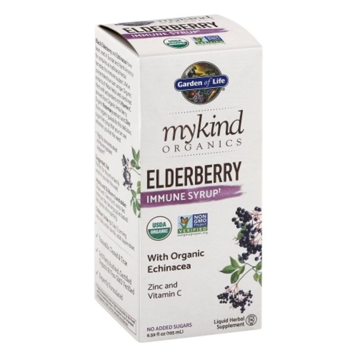 Calories in mykind Organics Immune Syrup, Liquid, Elderberry
