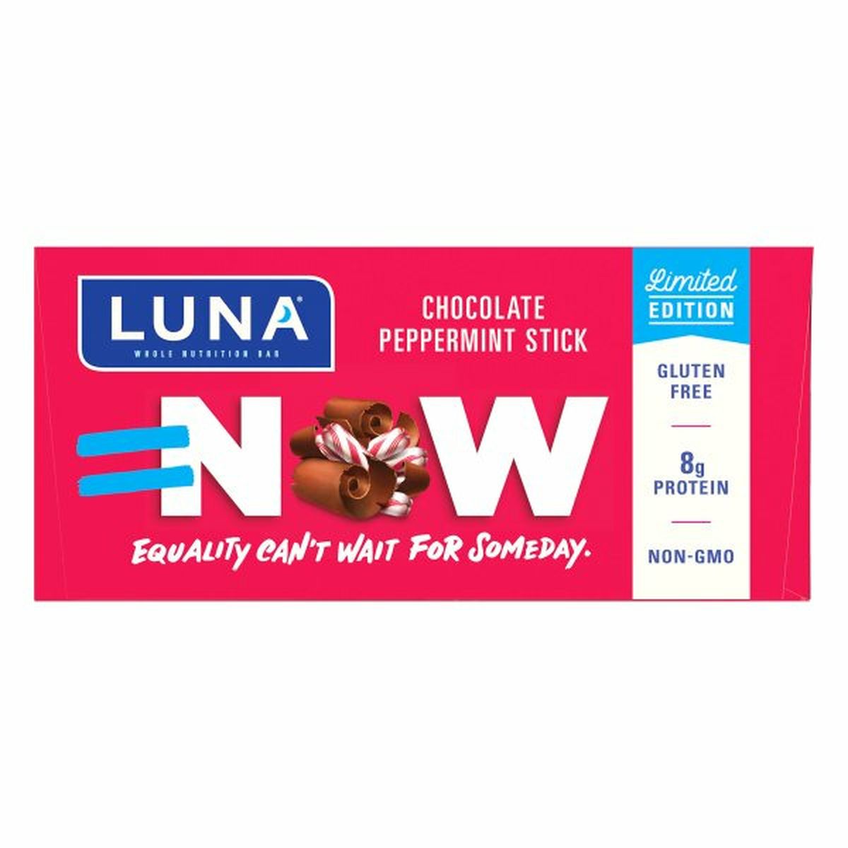 Calories in Luna Whole Nutrition Bar, Chocolate Peppermint Stick