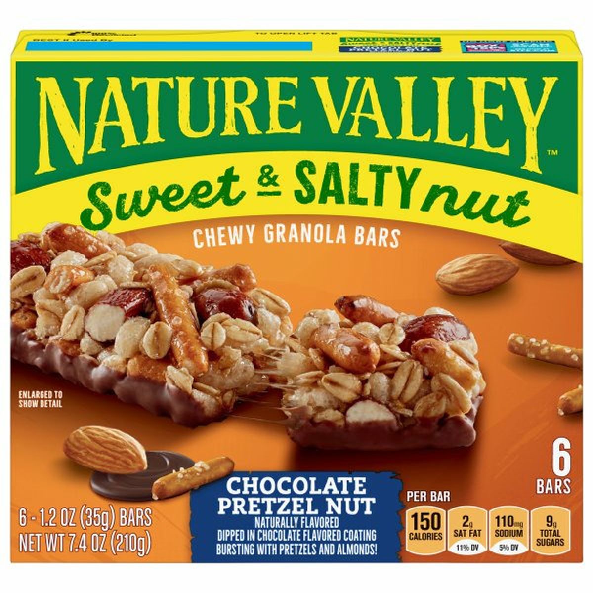 Calories in Nature Valley Granola Bars, Chocolate Pretzel Nut, Sweet & Salty Nut, Chewy