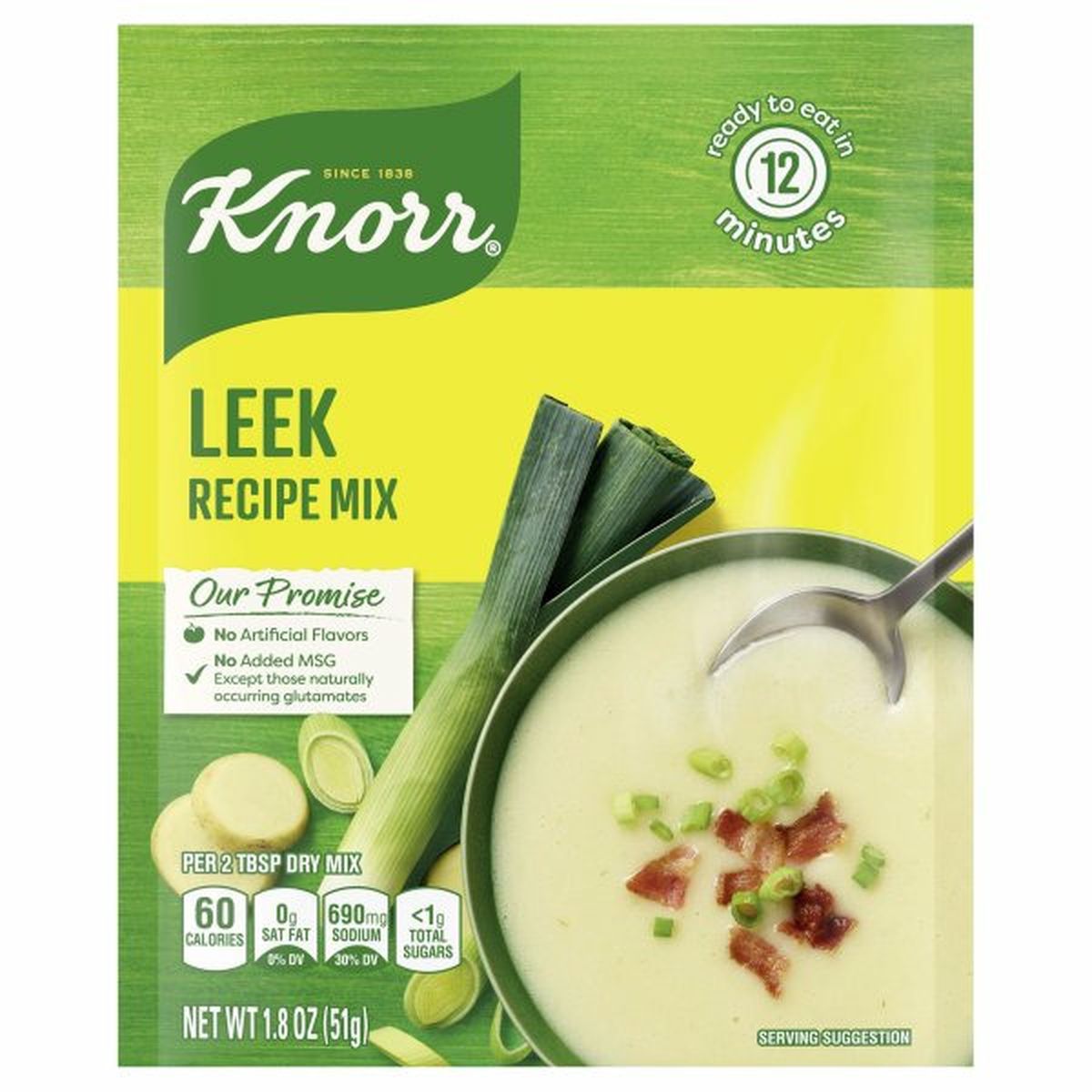 Calories in Knorr Recipe Mix, Leek
