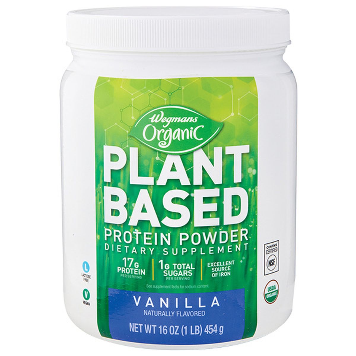 Calories in Wegmans Organic Plant Based Vanilla Protein Powder The