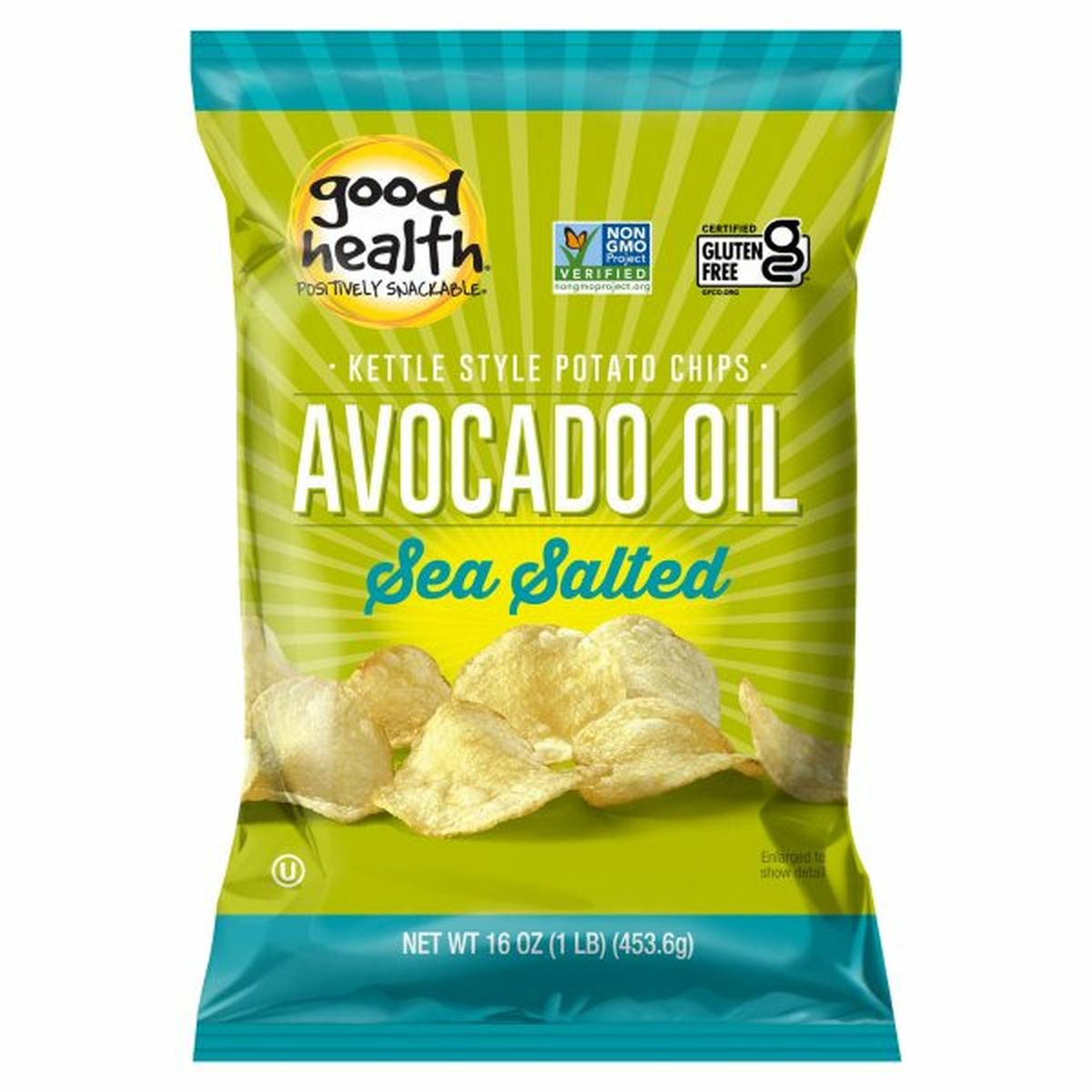 Calories in Good Health Potato Chips, Sea Salted, Avocado Oil, Kettle Style