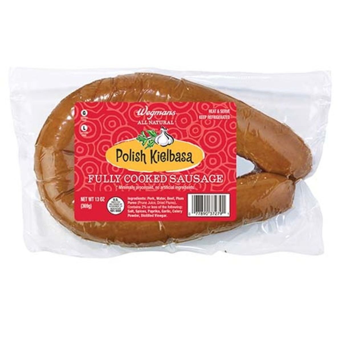 Calories in Wegmans All Natural Polish Kielbasa Fully Cooked Sausage