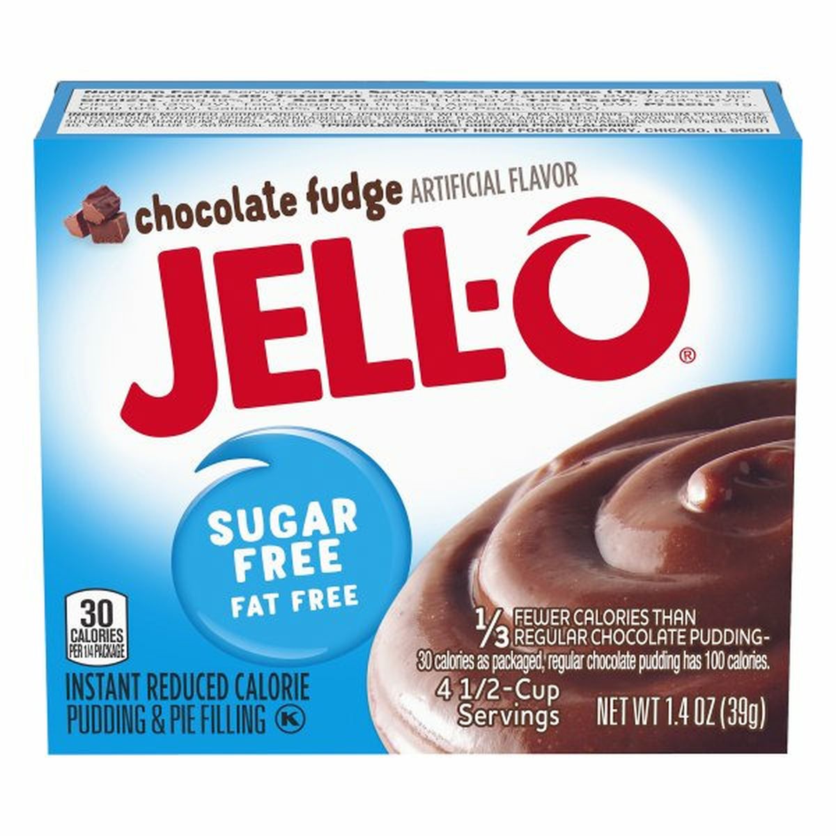 Calories in Jell-O Pudding & Pie Filling, Fat Free, Sugar Free, Chocolate Fudge, Instant