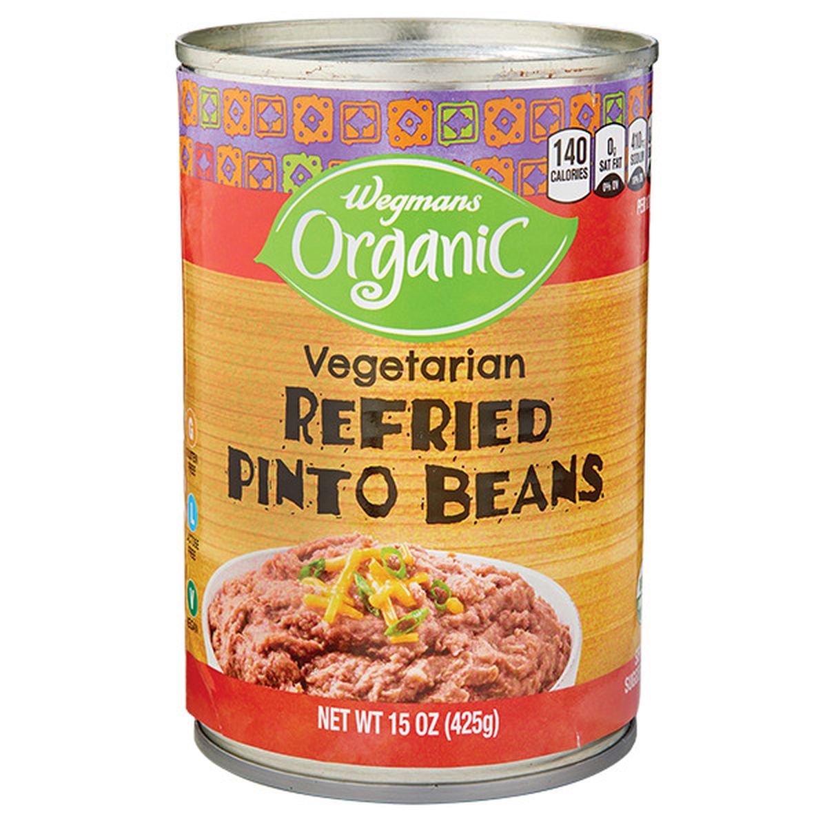 Calories in Wegmans Organic Vegetarian Refried Pinto Beans