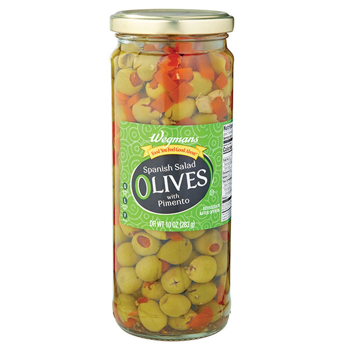 Calories in Wegmans Spanish Salad Olives with Pimento