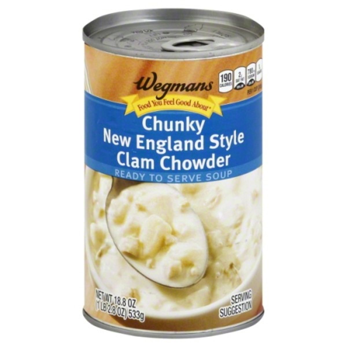 Calories in Wegmans Hearty New England Style Clam Chowder
