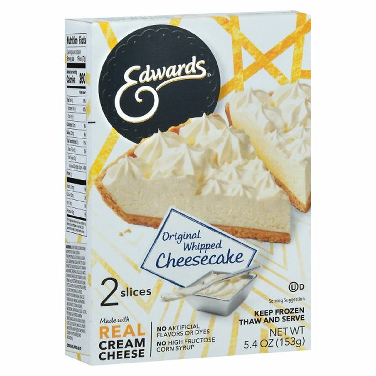 Calories in Edwards Cheesecake, Whipped, Original