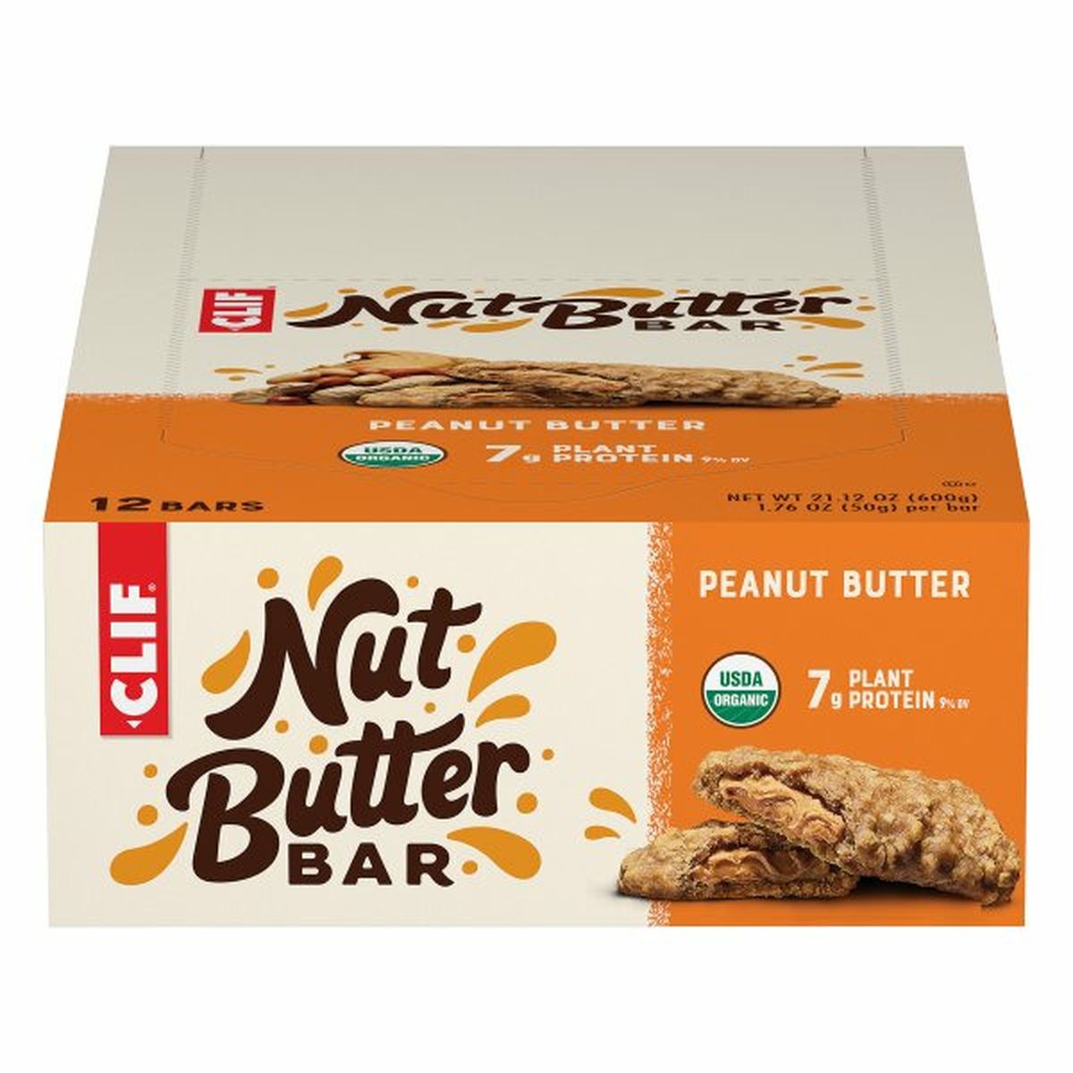 Calories in CLIF BAR Nut Butter Bar, Peanut Butter, 12 Pack