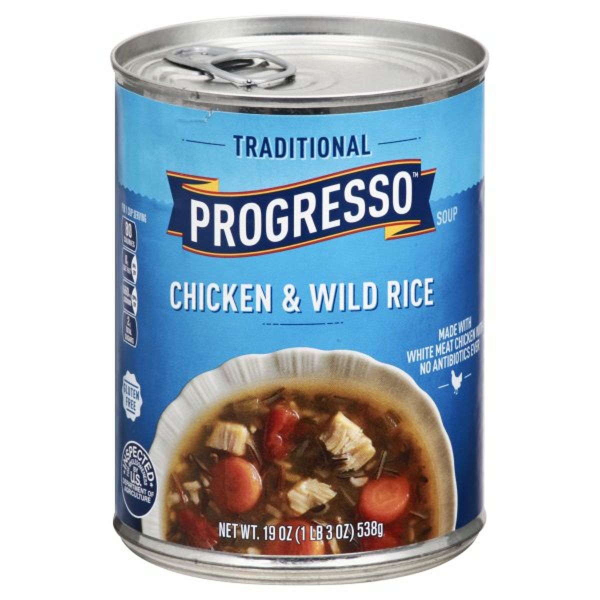 Calories in Progresso Soup, Chicken & Wild Rice, Traditional